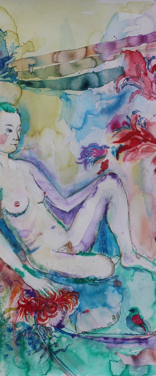 Nude under the lily by Aurelija Kairyte-Smolianskiene