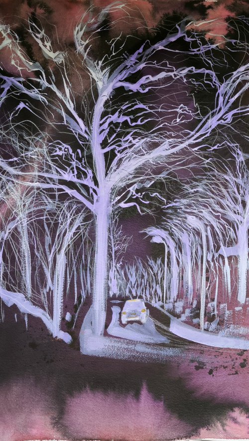 Red Tree by Linda Clerget