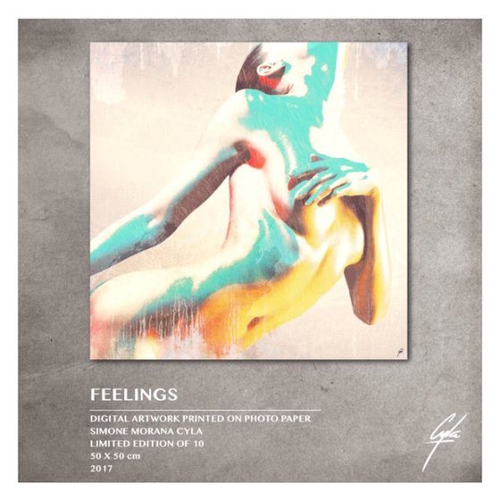 FEELINGS | 2017 | DIGITAL ARTWORK PRINTED ON PHOTOGRAPHIC PAPER | HIGH QUALITY | LIMITED EDITION OF 10 | SIMONE MORANA CYLA | 50 X 50 CM