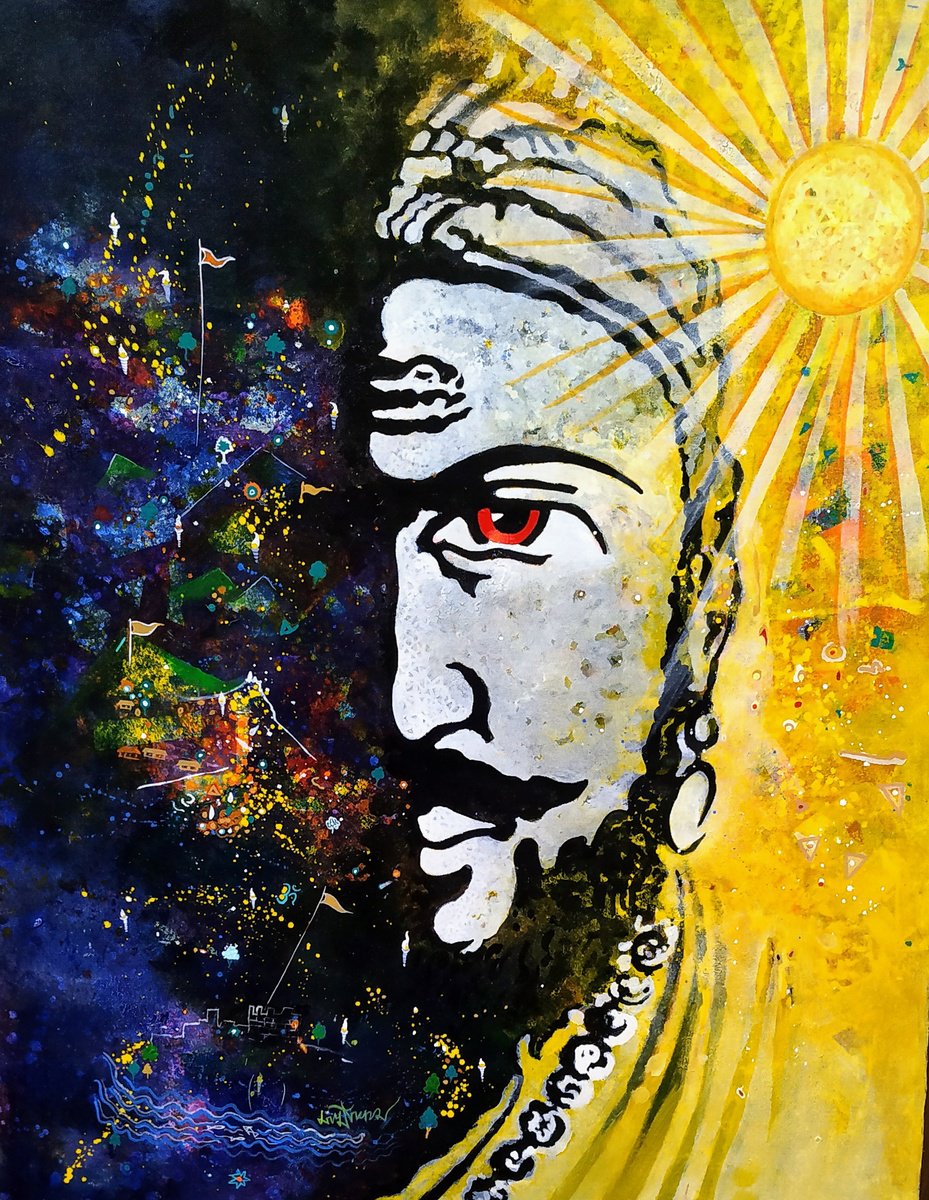 Chhatrapati Shivaji Maharaj Acrylic painting by SANJAY PUNEKAR | Artfinder