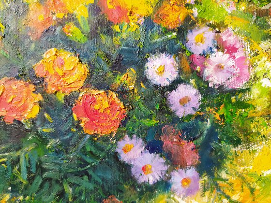 Flowers and plums