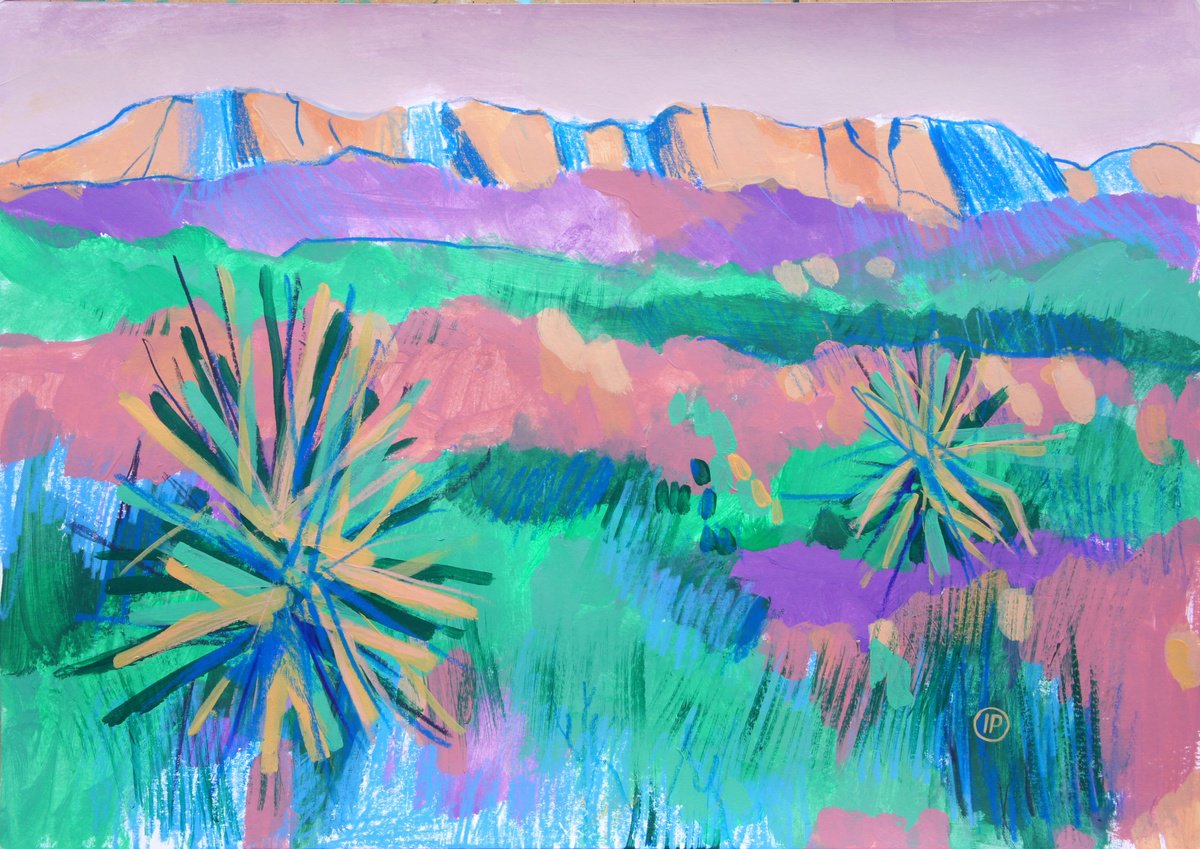 Impressionistic Landscape Painting By Irina Plaksina, 17 X 12, Texas Morning, Original Artwork