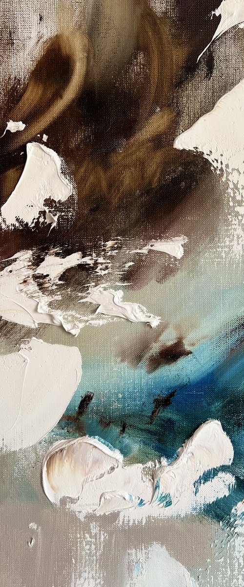 EXCITING VIBRATIONS - Delicate bud. 3d peony. White strokes. Temptation. Wonderful abstraction. Moment. Admire. by Marina Skromova