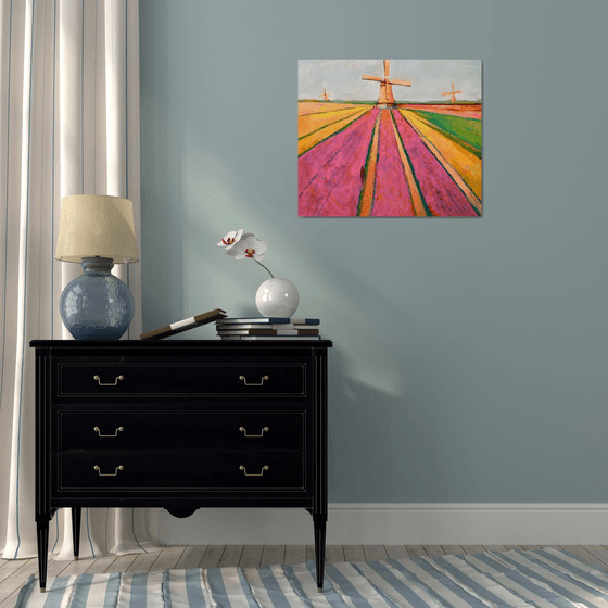 wandeling door de tulpen