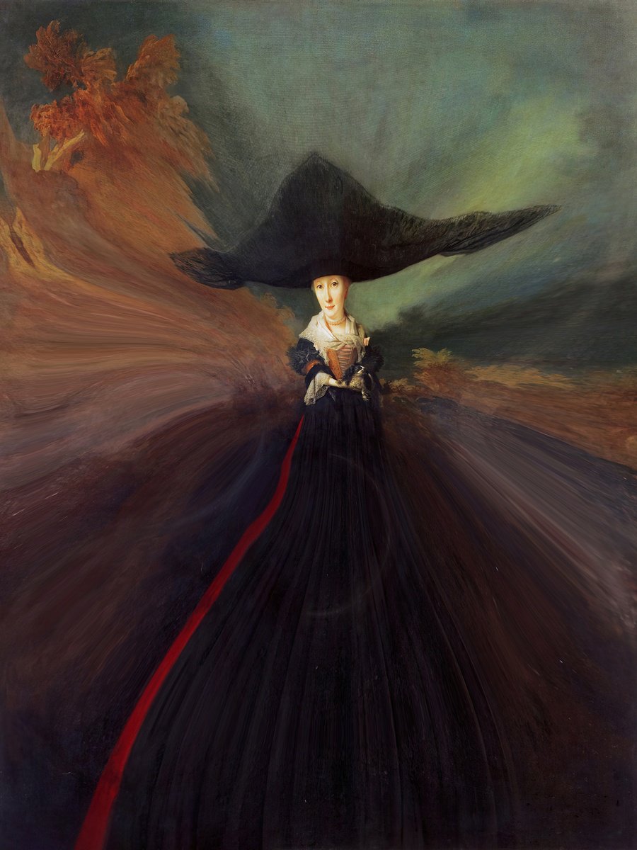 Abstract Portrait Print By Javier Diaz, 60 X 79, Pasarela 3, Original Artwork