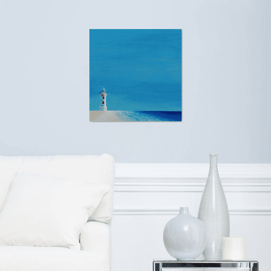 Lighthouse #4, 50x50cm, ready to hang