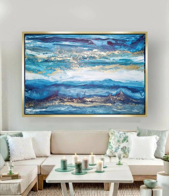 Poseidon Spirit (100x150cm) Acrylic painting by Eleni Denart | Artfinder