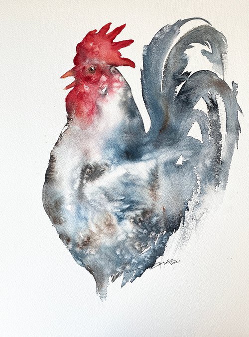 Red Head_ Rooster by Arti Chauhan