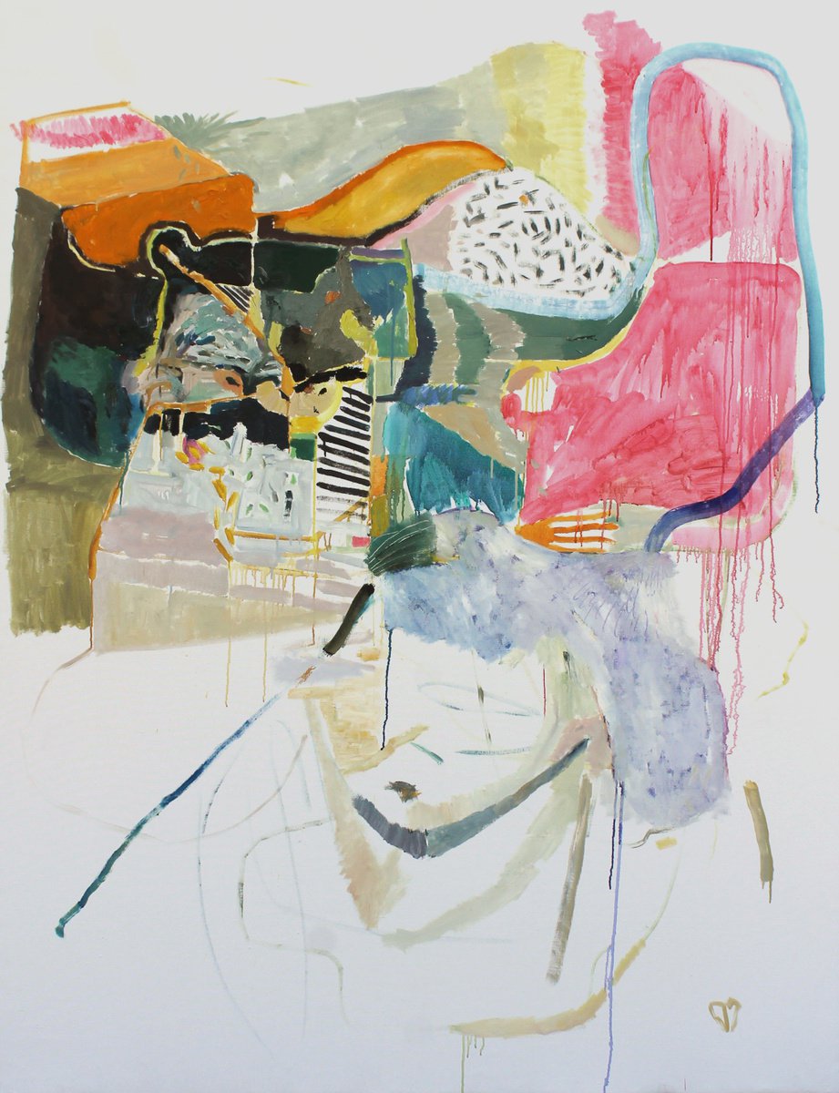 Organic Abstract Oil Painting By Sergiy Dekalyuk, 58 X 76", Free Breathing, Original Artwork