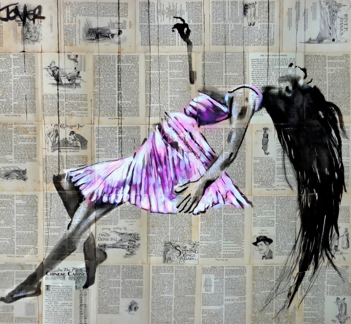 Expressive Ink Drawing , Bliss By Loui Jover, 45 X 43, Artwork For Sale On Artfinder