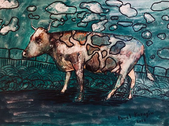 Cow and clouds