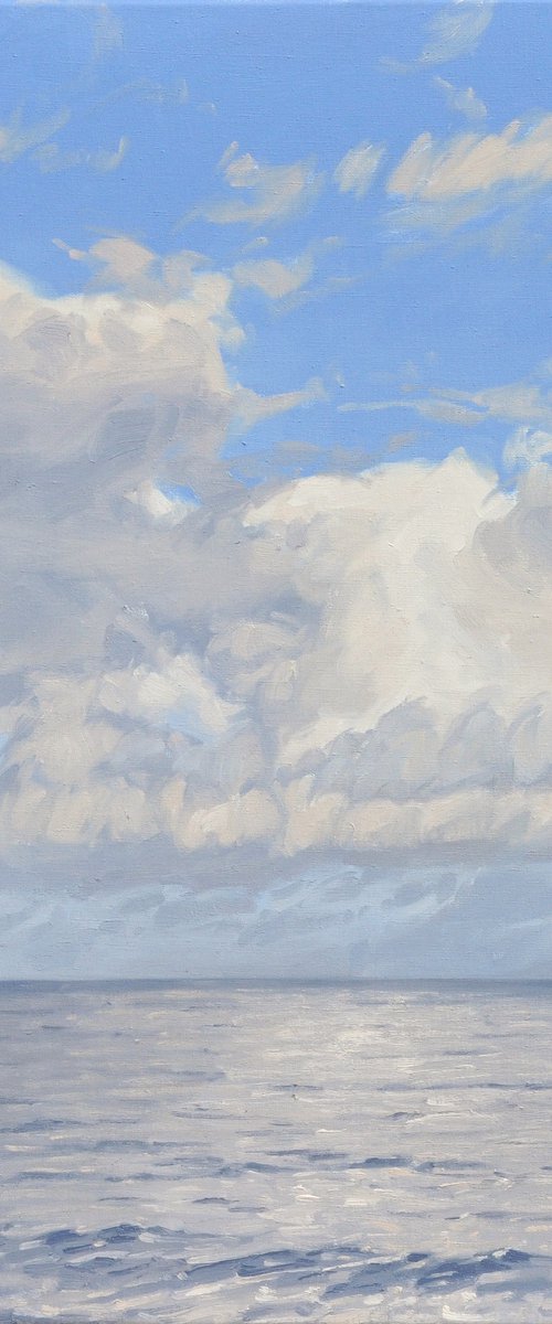 Clouds over the sea, morning light by ANNE BAUDEQUIN