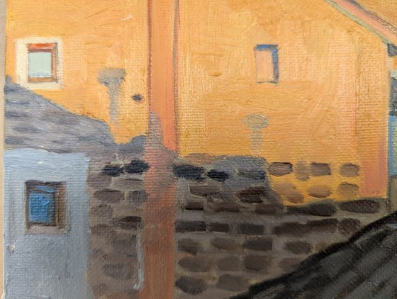 Ochre Rooftops Under the Northern Sky