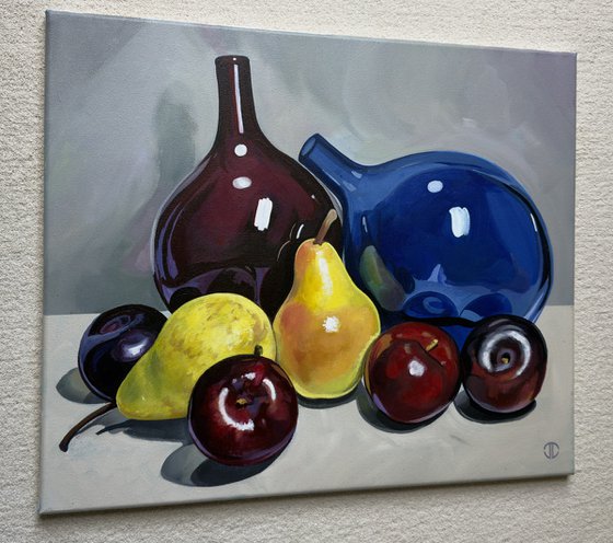 Mixed Fruit Coloured Glass