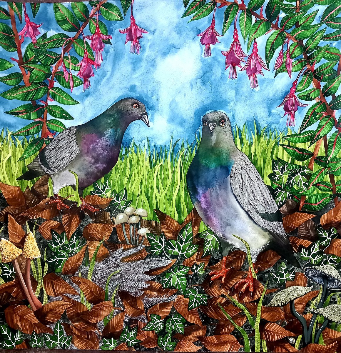 Animal Painting By Terri Smith, 24 X 24", All That Remains, Original Artwork