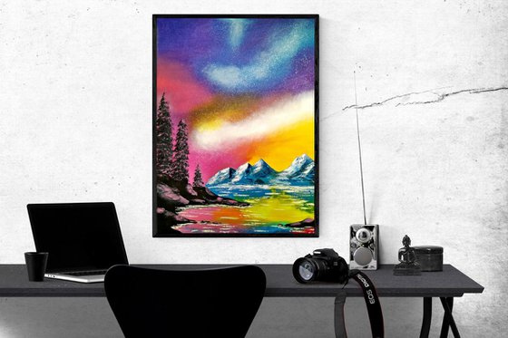 Fantasy Aurora Lake