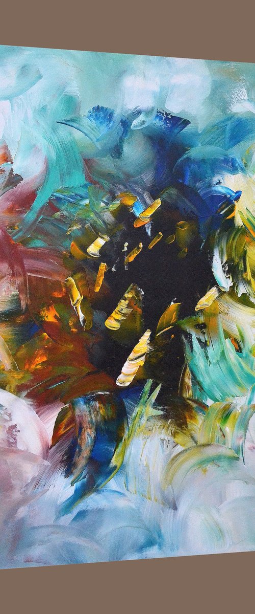 La palette enchantée - free shipping - palette knife - expressive and gestural painting by Isabelle Vobmann