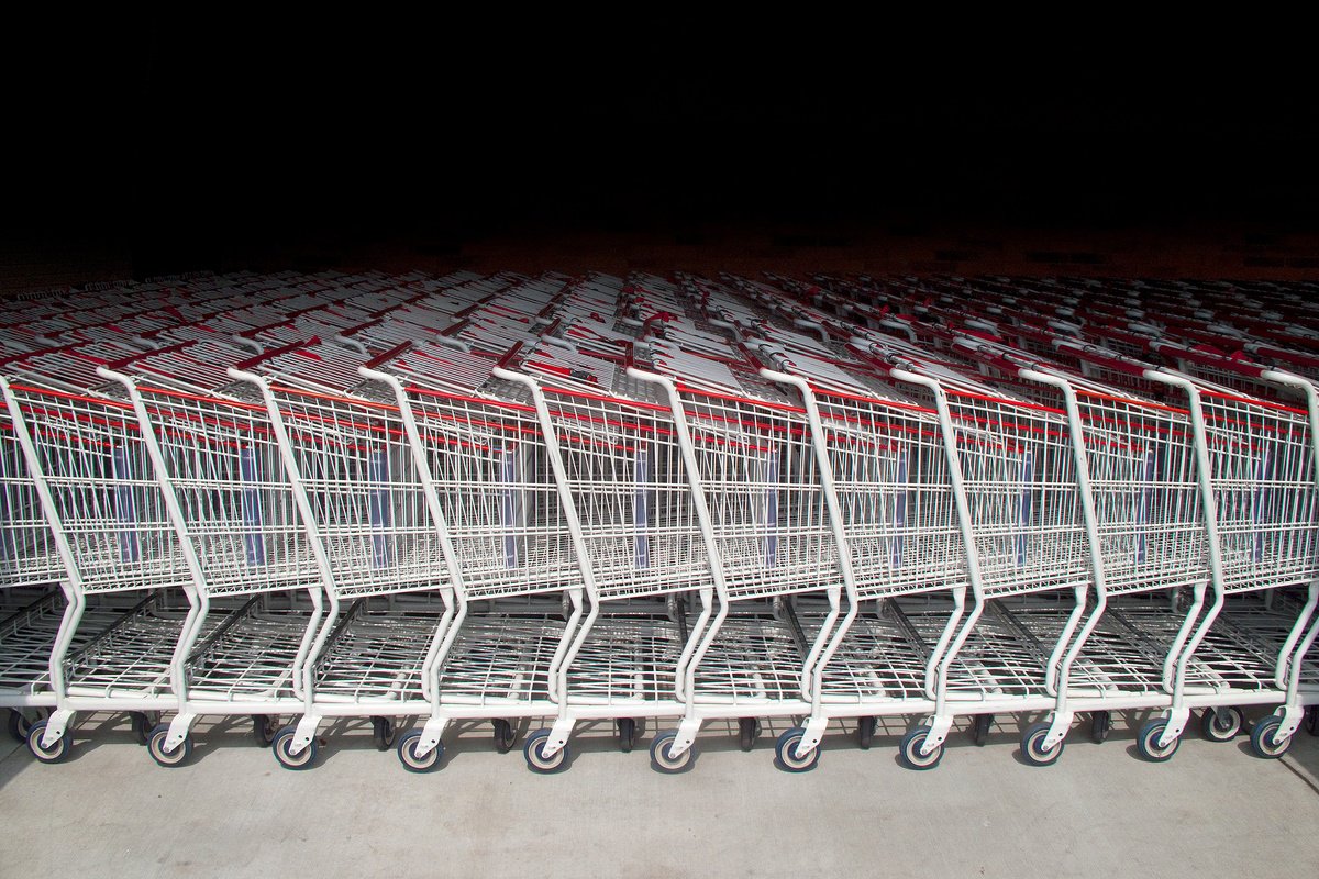 Photorealistic Still Life Photograph By Robert Tolchin, 20 X 16", Infinite Shopping Carts, Original Artwork