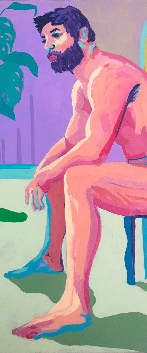 Abstract Male Nude Figure Study by Andrew Orton