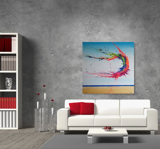 Summer Phenomenon III (Spirits Of Skies 100206) - 100 x 100 cm - XXL (40 x 40 inches)