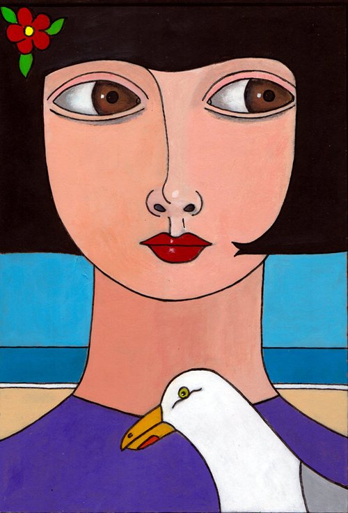 Girl with Gull by Tim Treagust