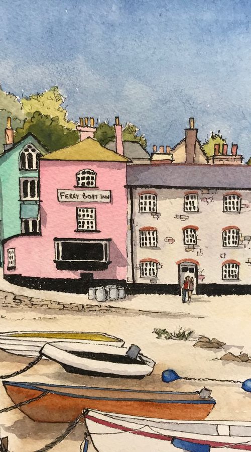Ferry Boat Inn, Dittisham, Devon by JANE  DENTON