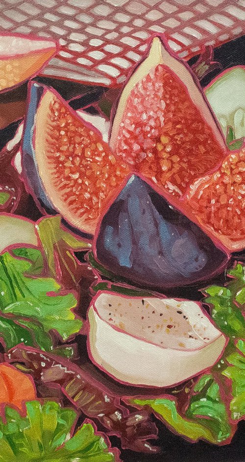 Fig salad still life by Yue Zeng