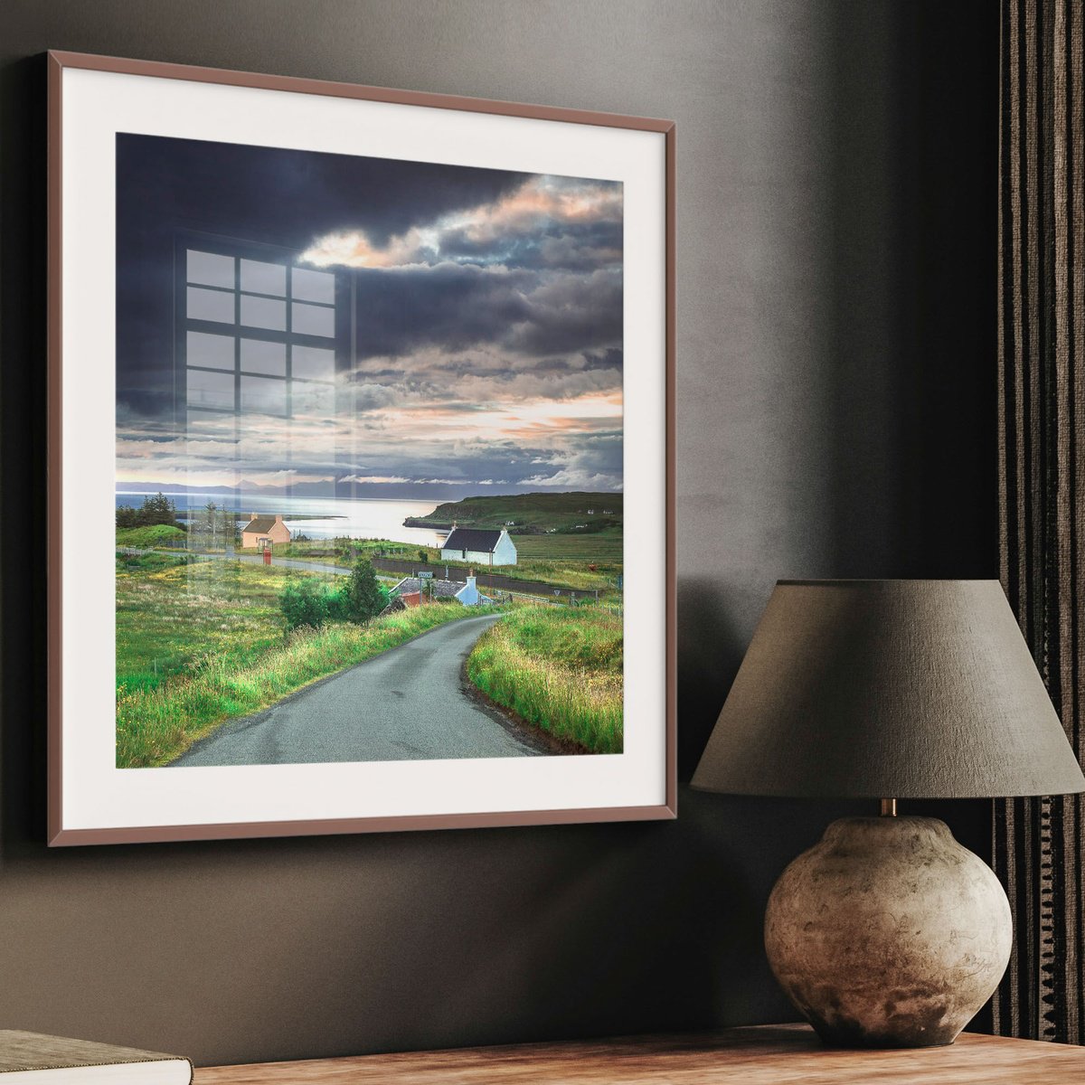 Impressionistic Landscape Photograph By Lynne Douglas, 30 X 30", The Road To Brogaig, Original Artwork