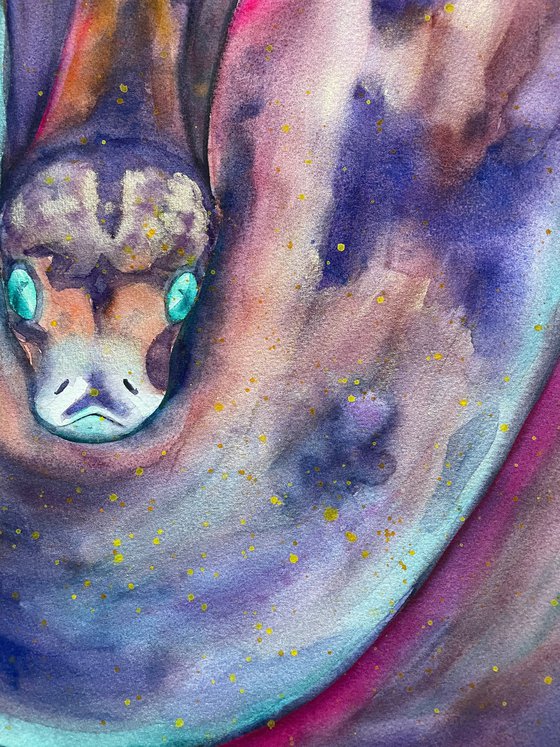 Snake Watercolor Painting