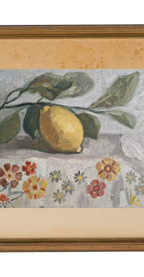 Still-life with fruit "Lemon" by Olena Kolotova