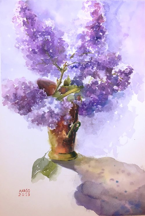 Lilacs and copper by Marina GOLDBERG