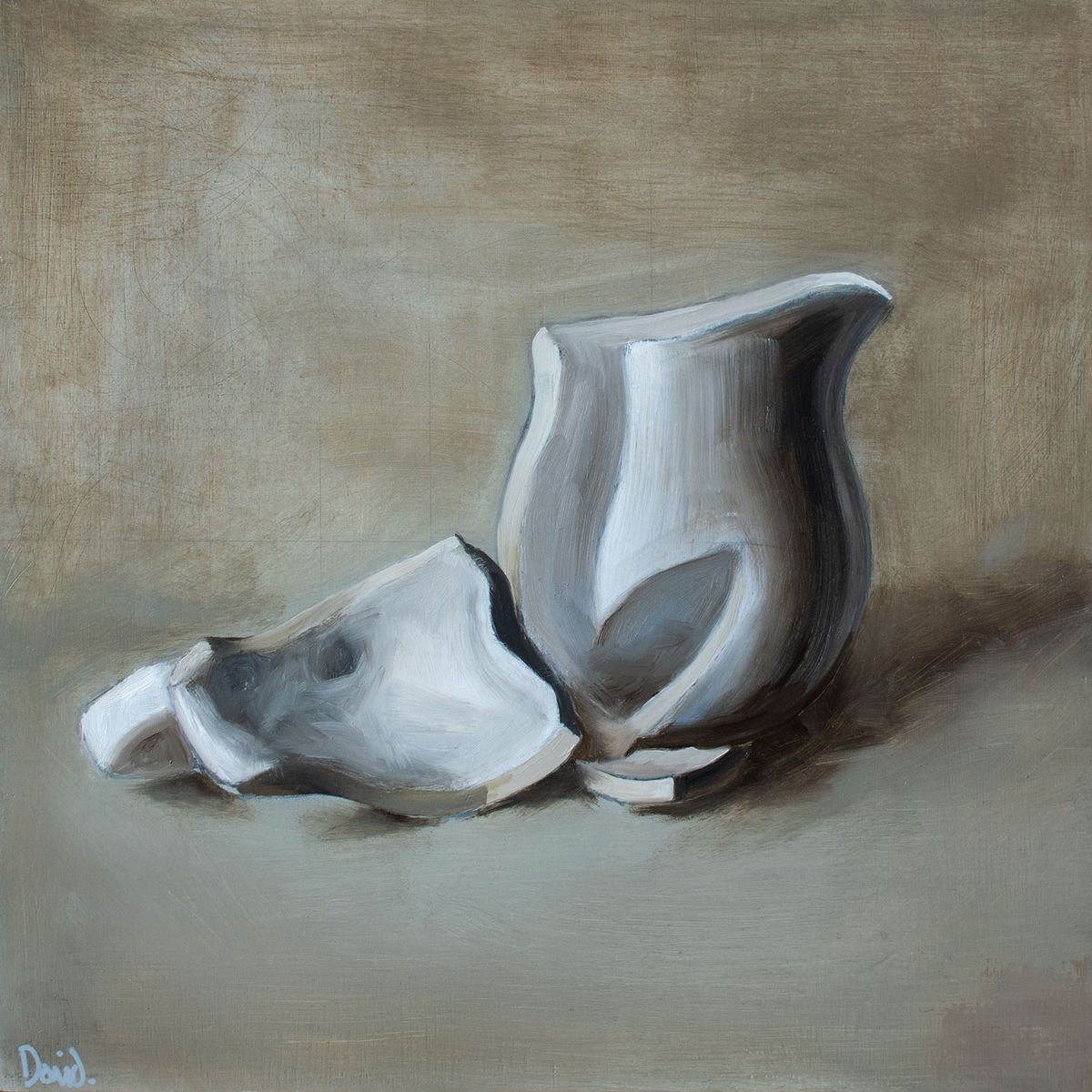 Broken IV (white jug) by David Foster