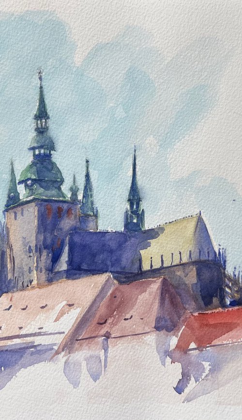 Prague castle by Krystyna Szczepanowski