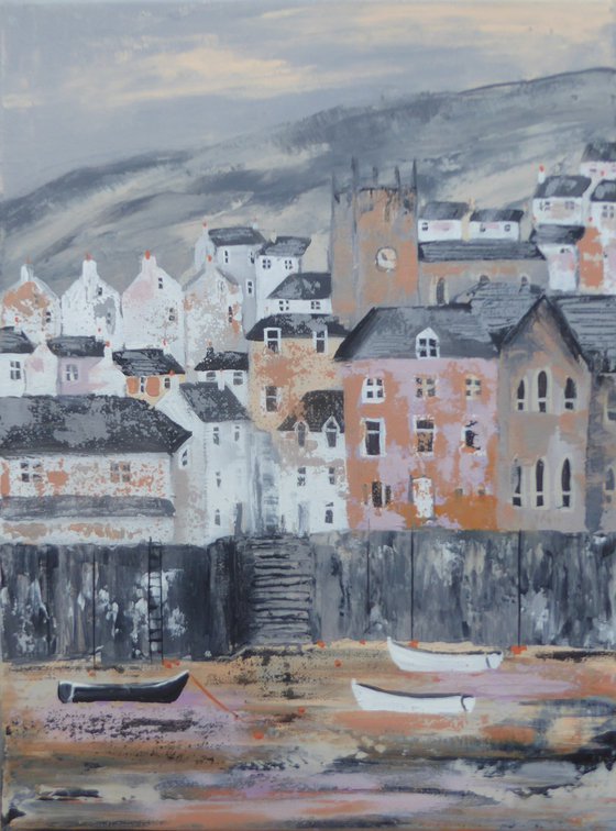 Fowey, grey and peach