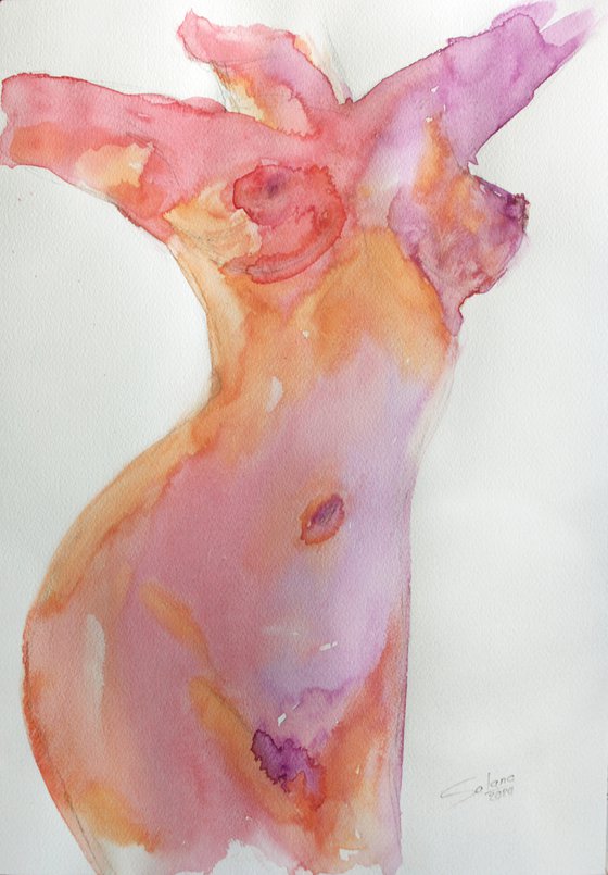 Grace V. Series of Nude Bodies Filled with the Scent of Color /  ORIGINAL PAINTING