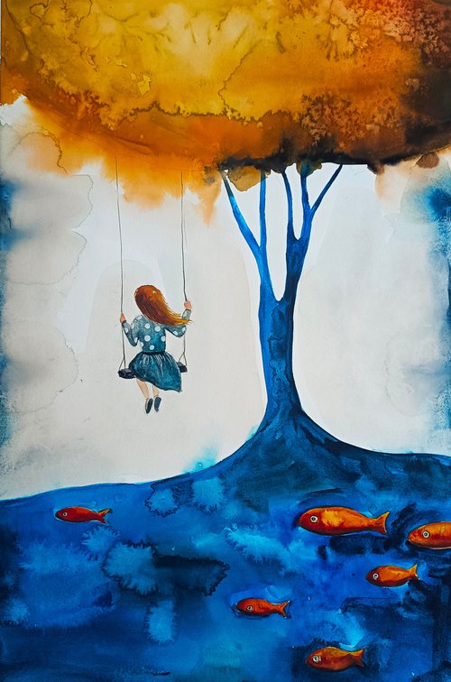 On The Swing by Evgenia Smirnova
