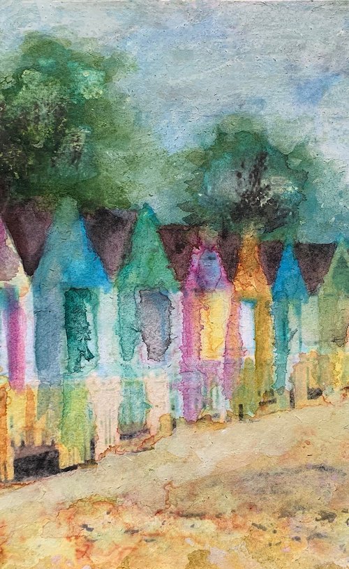 Beach Huts, Mersea Island by Suzsi Corio