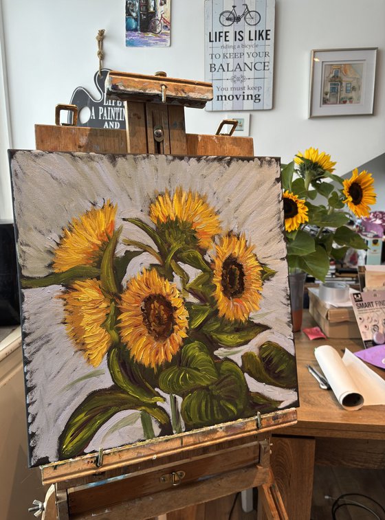 Vibrant Yellow Sunflowers