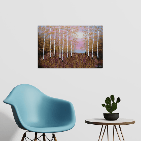Gold and Rose Forest Light