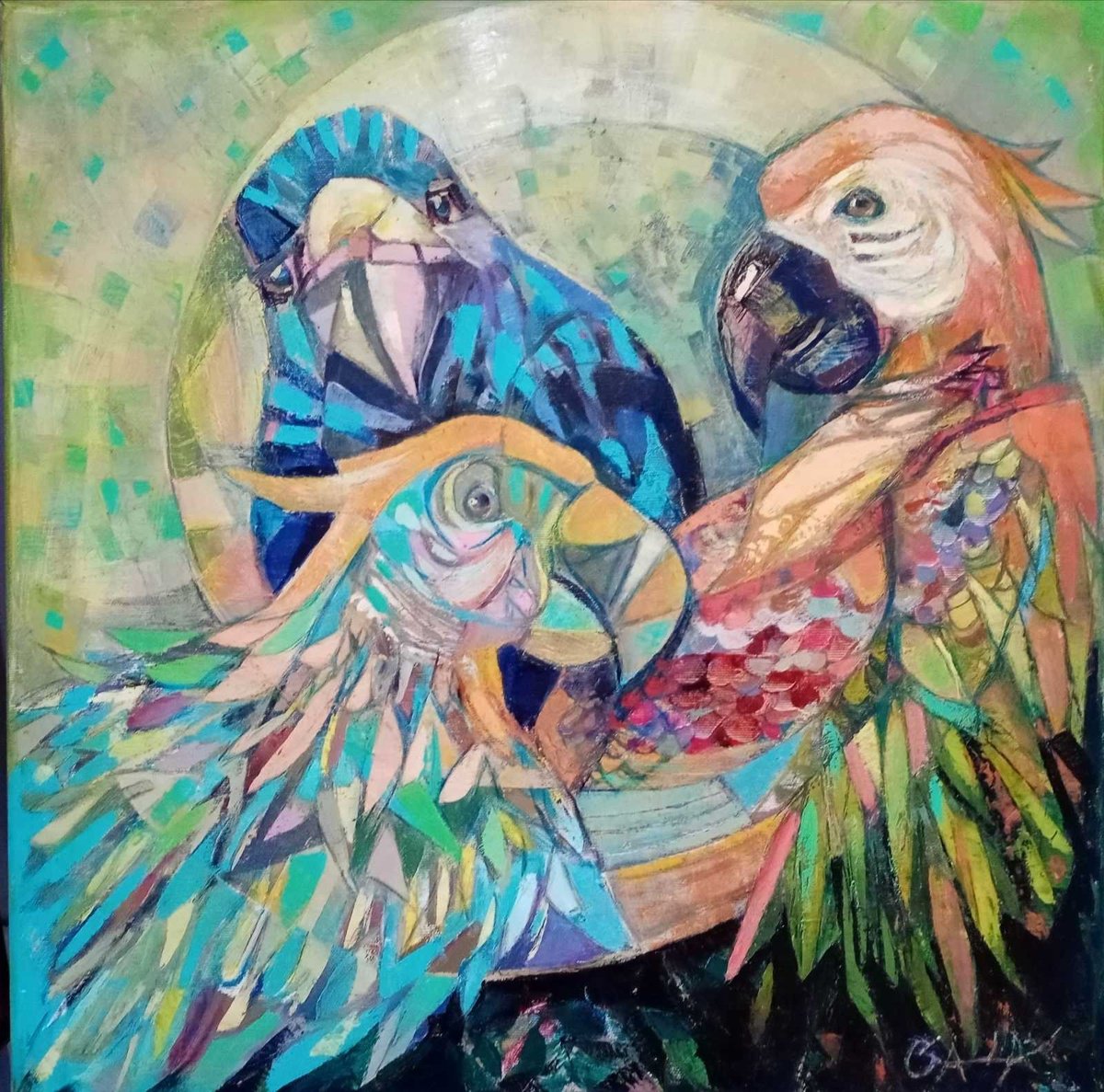Expressive Oil Painting , Jungle Boogie By Galya Koleva, 20 X 20, Artwork For Sale On Artfinder