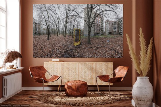 #1. Lonely phone booth in Pripyat town - XL size