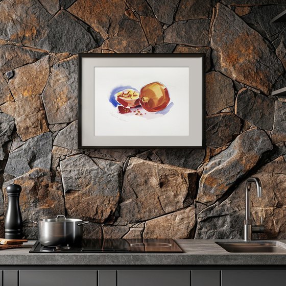 Ripe Pomegranates (Alla Prima)