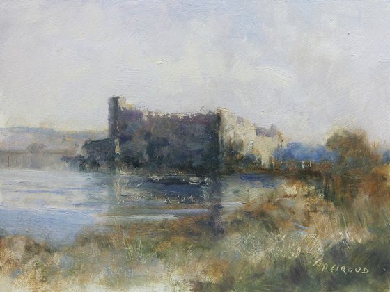 Mediterranean Seascape with Fortress - Study #2852