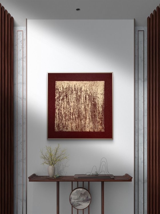 „Gilded Terrain“ 80x80x4 cm