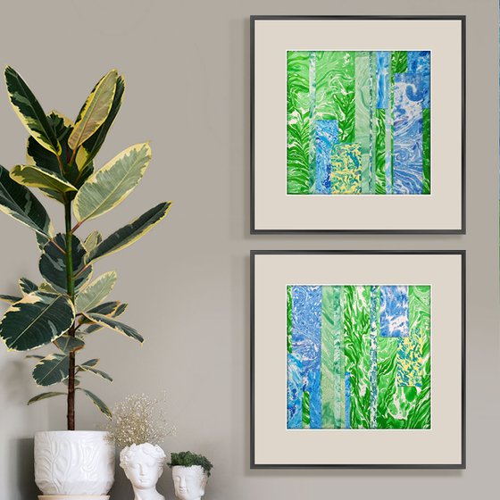 Set of 2 «Tropical Waterfall»