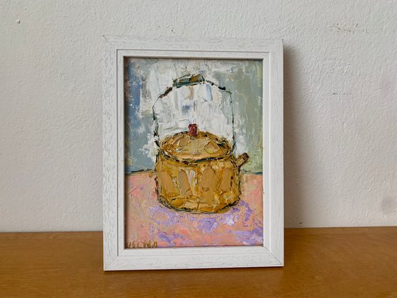 Golden teapot