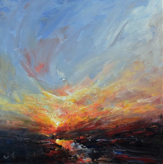 In the evening embrace