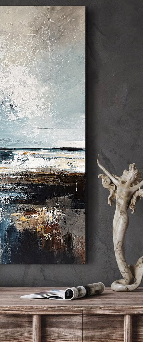 Silver Tide Over Earth Layers by Tatiana Malinovscaia