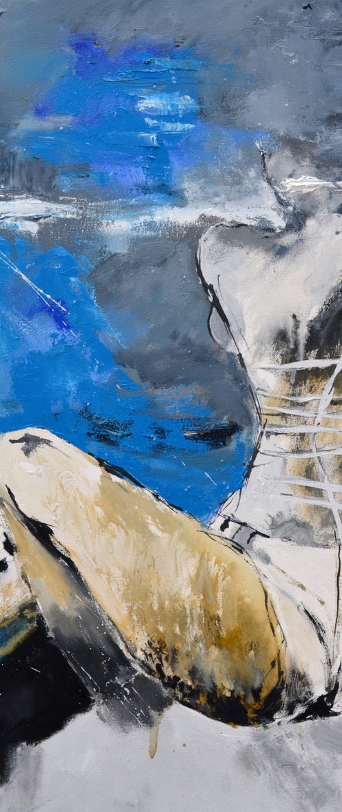 An anchor and a dreaming girl by Pol Henry Ledent