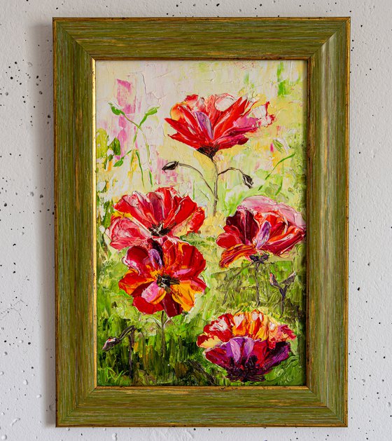 Red flowers(framed)